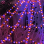 8 Modes Halloween Spider Web Lights Glow Waterproof Halloween Spider 5m web