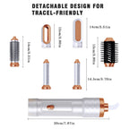 6 in 1 Hair Dryer Brush Detachable Blow Dryer Comb Ionic Hot Air Brush Hair Styling Tool Electric Thermal Brush Air Curler Wand