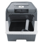 Enclosed Hooded Cat Litter Box with Scoop