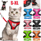 Breathable Mesh Dog & Cat Harness with Lead – S to XL