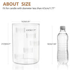 Glass Hurricane Candle Holder for Tea Light,Clear Cylinder Pillar Candle Holder for Wedding Parties Table Centerpiece Decoration