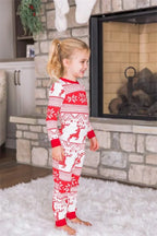 Merry Christmas Allover Print Pajamas Family Matching Outfits Mom Daughter Dad Son Clothing Sets Baby Romper Pjs Xmas Party Look
