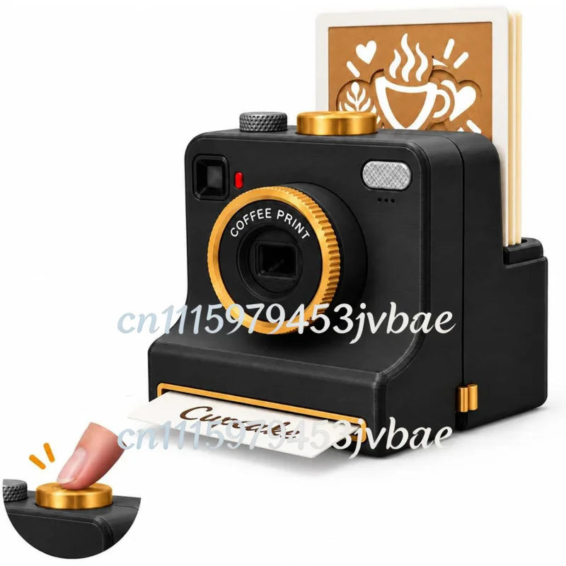 3D Printed Latte Art Camera,One‑touch Coffee Printer Chocolate Foam Machine