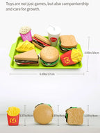 9 PCS Set Detachable Plastic Snack Hamburger Pretend Toy Kids Kitchen Play House Food Toy