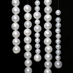 Wedding Backdrop Wall Decor - Faux Large Pearl - DIY Beaded Garland White Ball Pendant & Figurine