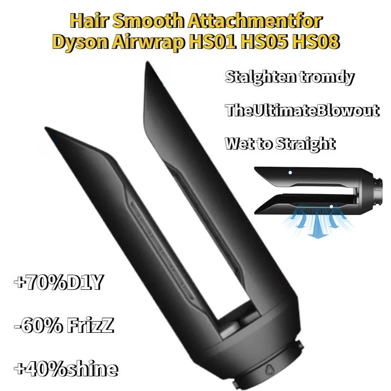 Compatible with Dyson Hair Dryer HD01/HD15 Curling Wand HS01/08 Straightening and Smoothing Nozzle Automatic Opening and Closing