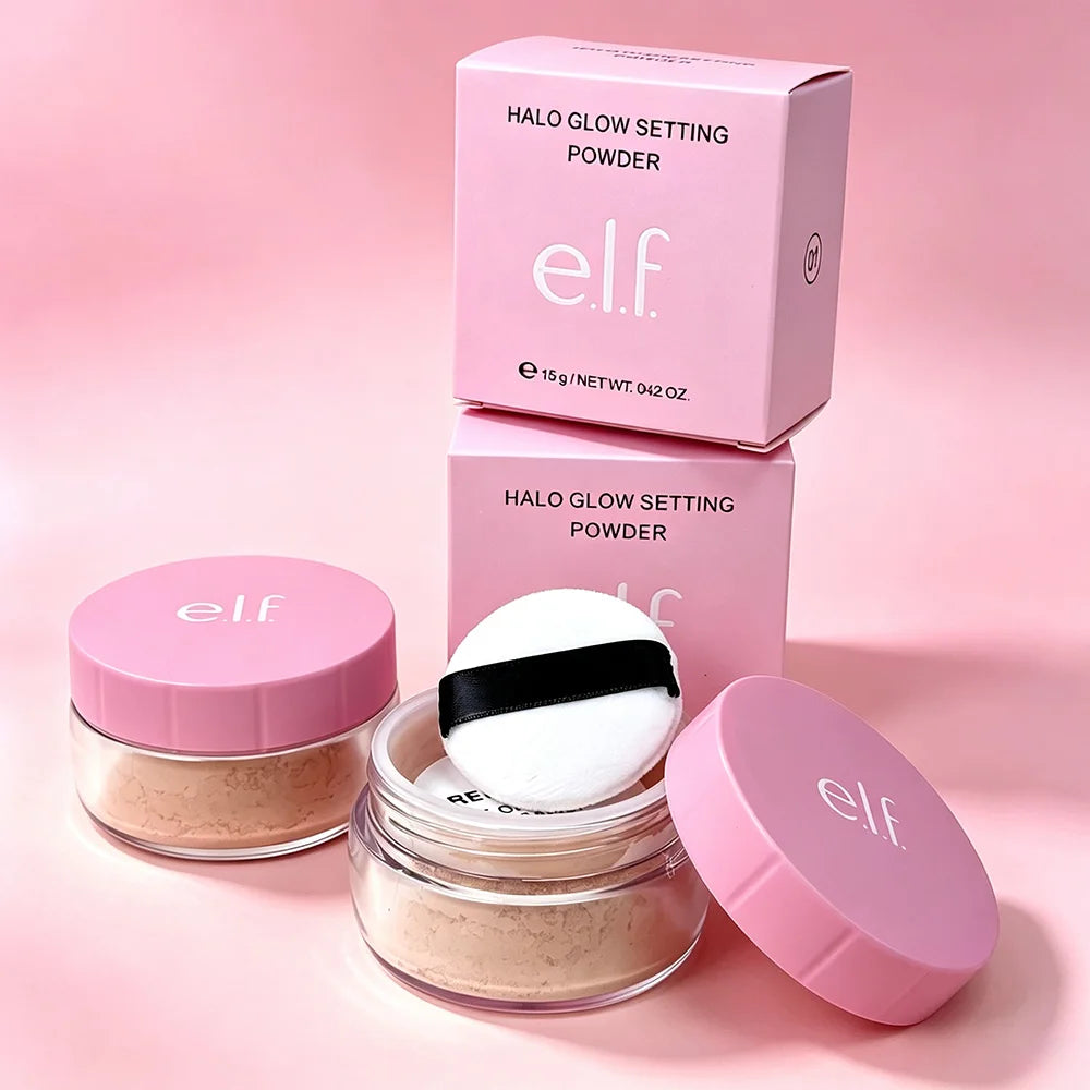 E.L.F. Halo GLOWSETTING POWDER Brightens Skin Tone, Softens Setting Powder, Loose Powder and Loose Powder