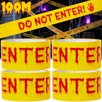 Warning Tapes Halloween Decoration Do Not Enter Roll for Door Windows Yards