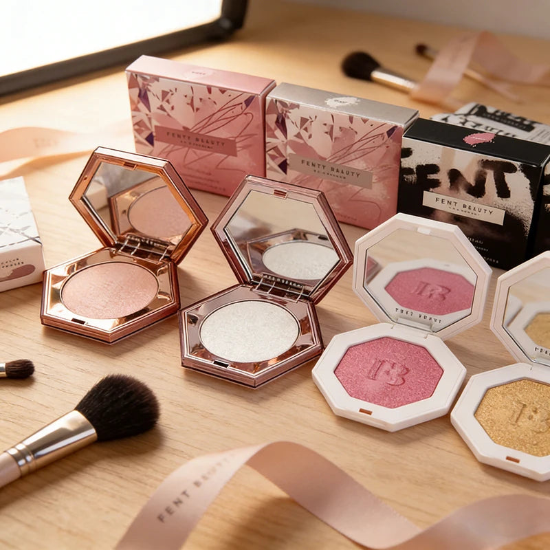 Fenty Beauty Multi-color Contour Stick Concealer Facial 3D Diamond Highlight Non Fading Water Gloss Lip Glaze Gloss Cosmetics
