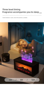 7 colors of essential oil fireplace diffuser mini flame aromatherapy fireplace humidifier aromatherapy oil diffuser AG-HY05