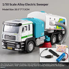Simulated street cleaning sweeper electric vacuum sweeper road children's alloy car boy toy wind-up sprinkler truck
