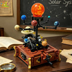 HUIQIBAO MOC Space Solar System Orbit Planet Model Small Building Block Aerospace Ornament Brick Toy For Children Desk Decor.
