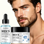 JUINHOU Men Face Serum&Cream Kit Copper Peptide Hyaluronic Acid Hydrating Firming Soothe Rough Skin Revitalize Dull Skin Man Day