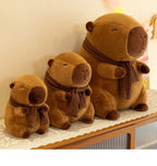 25-30CM Hot Plush Stuffed Doll Cute Scarf Pufferfish Plush Kawaii Animal Toy Children's Birthday Gift Capybara Doll Kids Toys