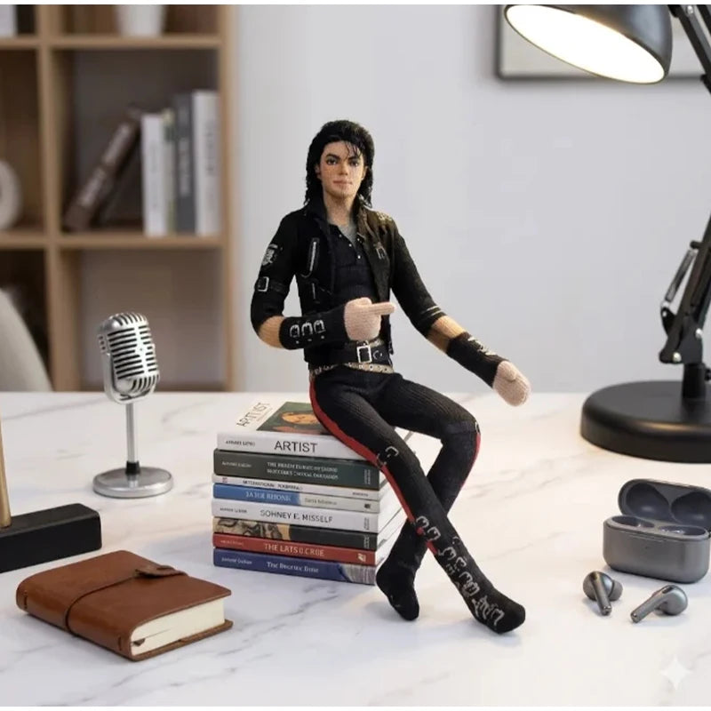 Michael Jackson Bendable Doll Flexible Wire Frame Poseable MJ Abstract Rat Jerky Doll King of Pop Collectible Fan Gift