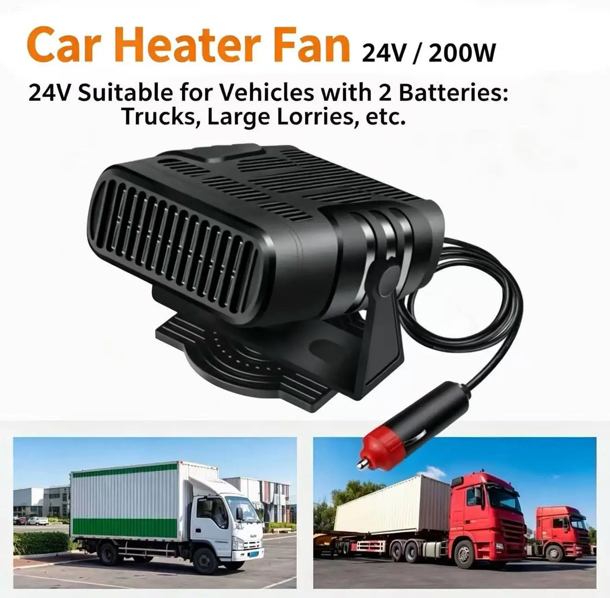 Car Heater & Windscreen Demister — 12V or 24V