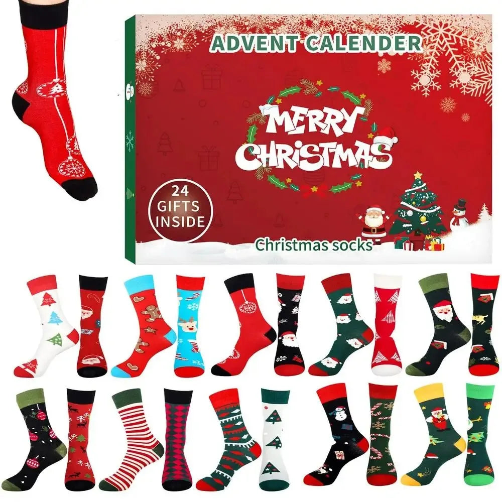 Christmas Stocking Advent Calendars 24 Days Countdown 24 Days Of Advent Box Socks Christmas Socks For Boys Girls Men Women
