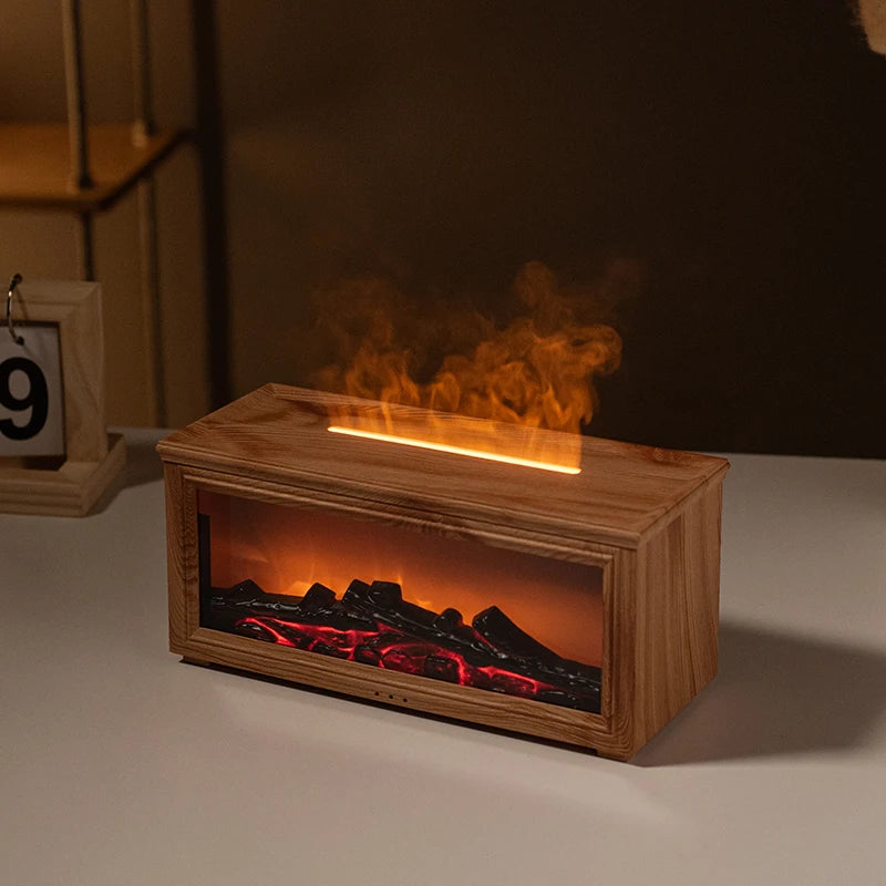 Flame-Effect Aroma Diffuser — 7 Colours, AG-HY05
