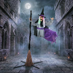 HOMCOM Life-Size Animated Halloween Witch – 200cm