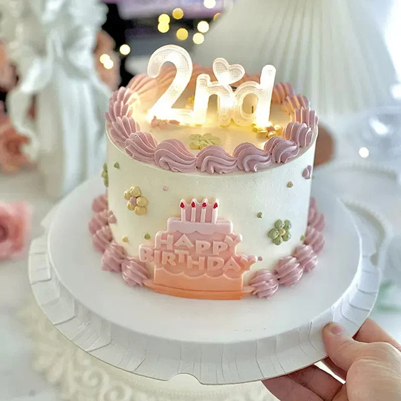 LED Light-Up Cartoon Cake Topper – Birthday & Celebrations