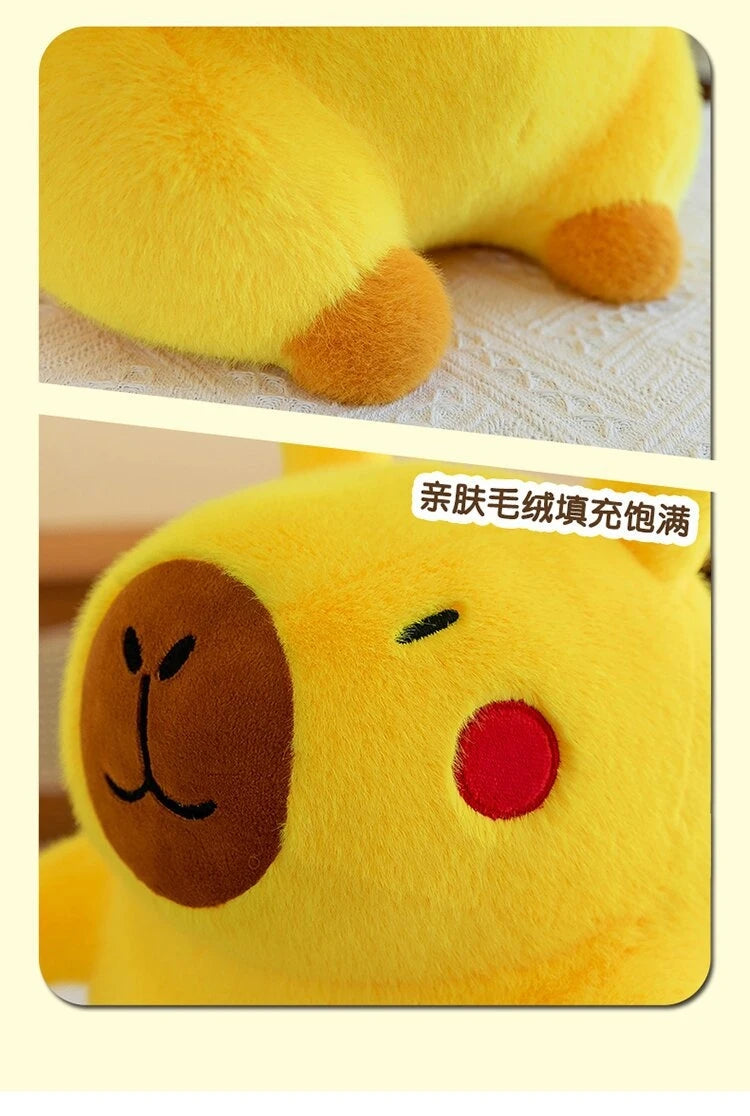 50cm Cute Lifelike Capybara Plush Toy Kawaii Transform Simulation Animal Soft Stuffed Doll Pillow Big Size Kids Birthday Gift