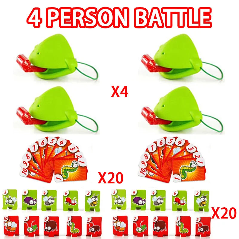 Frog Lizard Mask Wagging Tongue Lick Cards Board Games for Children Toys