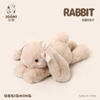 35cm New Simulated Shy Rabbit Doll Stuffed Plush Toy Cartoon Anime Cute Pillow Children's Birthday Gift Fun Doll