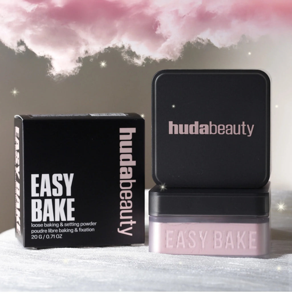 New Color Blocking Huda Easy Bake Fragrance Free Loose Baking and Setting Powder Beauty Oil Control Matte Makeup Setting Spray