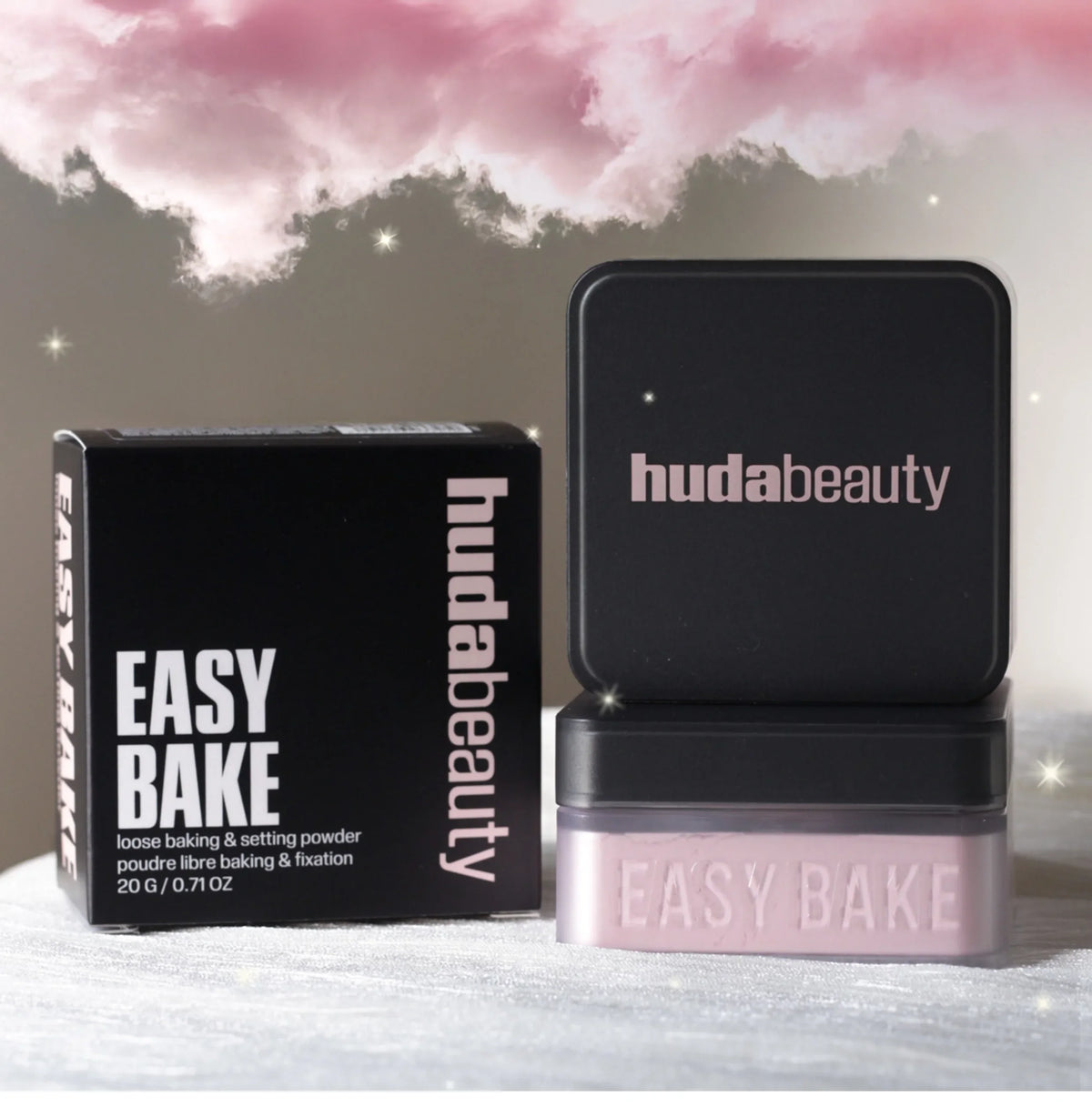 New Color Blocking Huda Easy Bake Fragrance Free Loose Baking and Setting Powder Beauty Oil Control Matte Makeup Setting Spray