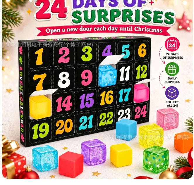 2027 New Christmas Advent Calendar 24 Days Surprise Mini Squish Sensory