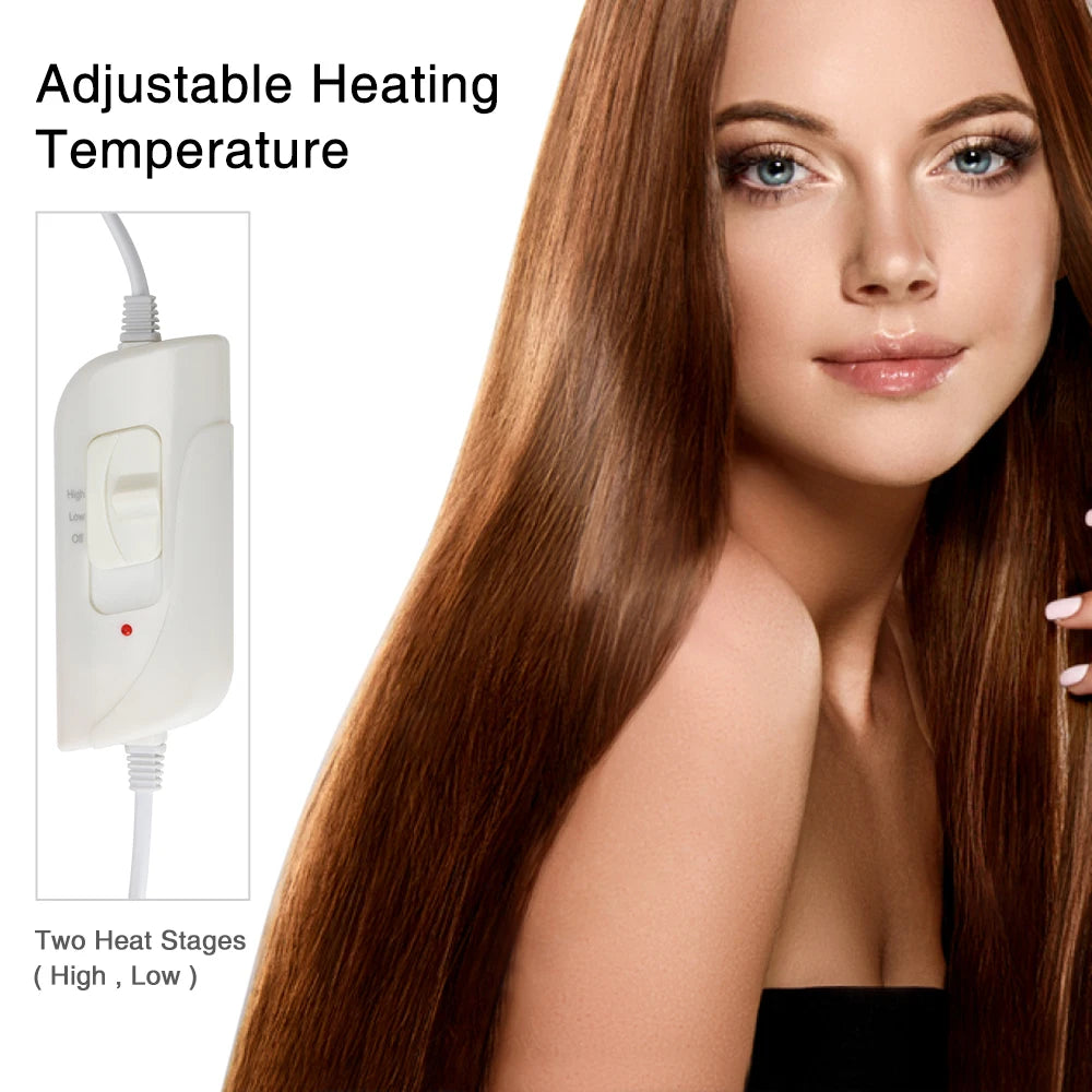 Thermal Treatment Hair Cap Heating Hair Steamer Nourishing Care Accessories Bonnets for Women Hair Dryer Home Spa Salon Styling