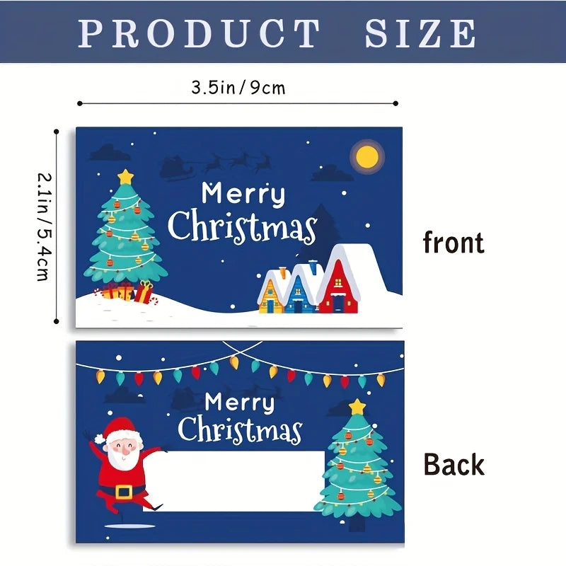 Christmas Scratch Cards with Santa, Merry Christmas Designs-Self-Scratchable Holiday reward tickets,Customizable DIY Gift Tags