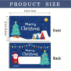 Christmas Scratch Cards with Santa, Merry Christmas Designs-Self-Scratchable Holiday reward tickets,Customizable DIY Gift Tags
