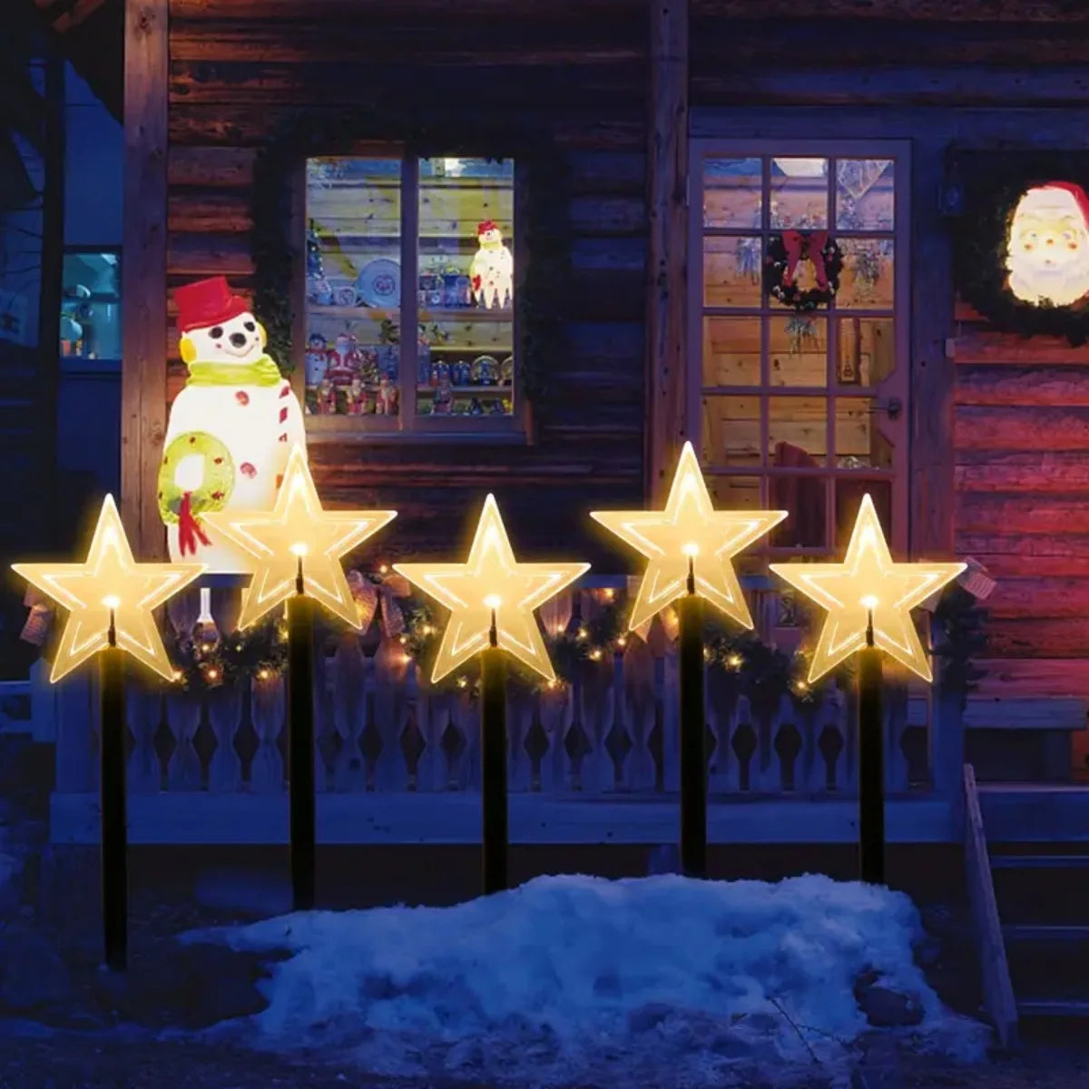 Christmas Garden Stake Lights — 5 Pieces, 8 Modes