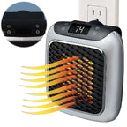 Portable Electric Heater Wall Outlet Small Space Heater with Adjustable Thermostat, Programmable 12-Hour Timer, Auto Shut Off ﻿