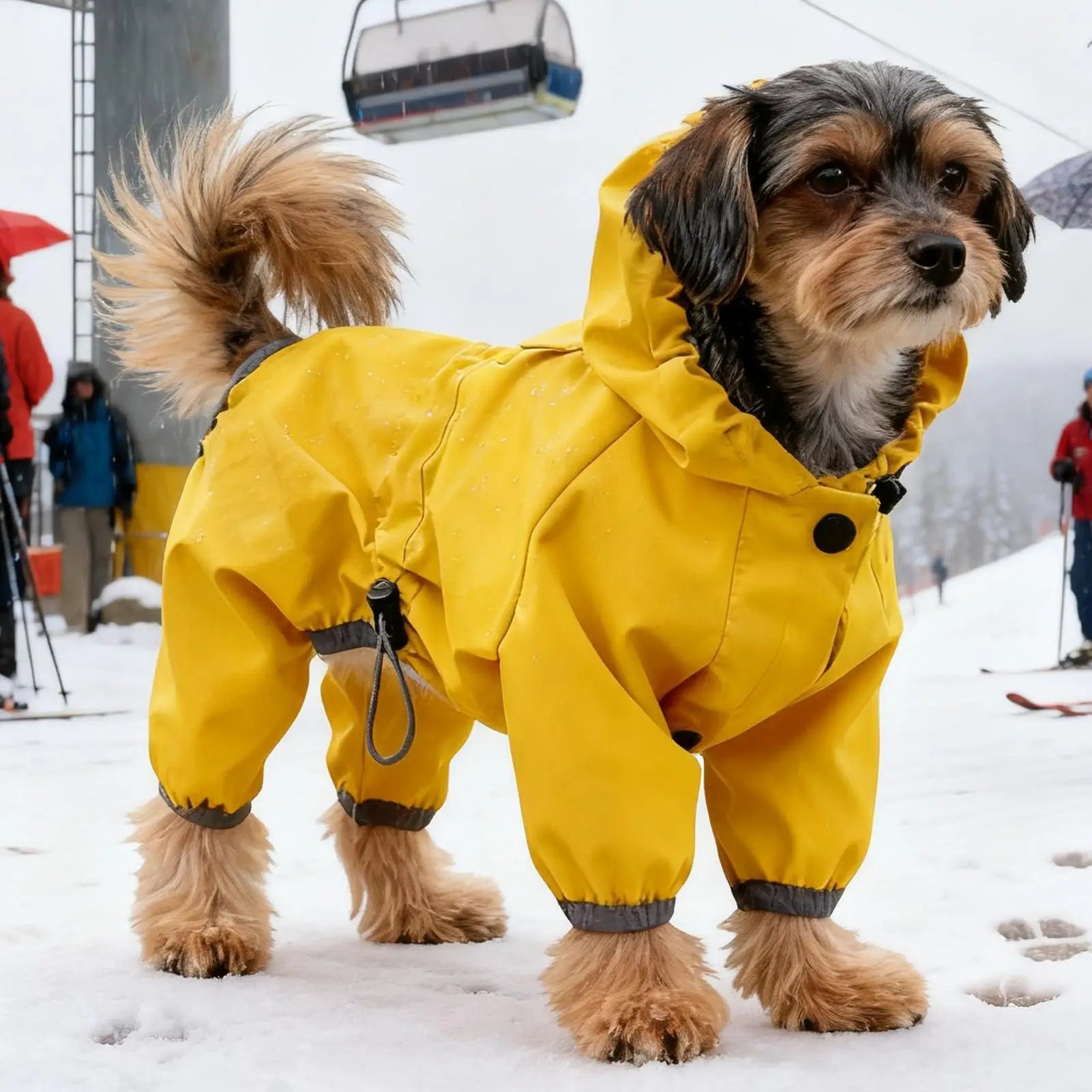 Waterproof Dog Raincoat Adjustable Lightweight Pet Rain Jacket for Small Medium Large Dogs Winter Outdoor Walking Activities