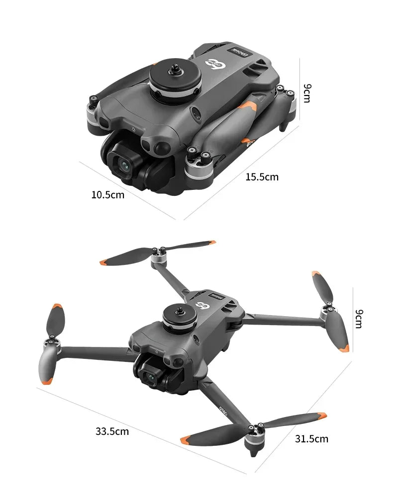 original GT60 Drone 4.3-inch Large Screen Foldable drone 8K HD Dual Camera Gps Brushless Optical Avoidance Airdrop RC Quadcopter