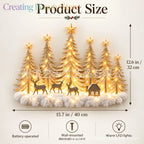 Deer Forest Lighted Christmas Forest Wall Decor Luminous Christmas Forest Wall Decoration