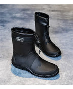 Men Rain Boots Fashion Mid-calf Rubber Boot Outdoor Waterproof Garden Work Shoe Non Slip Fishing Rubber Galoshes Men Rubberboots