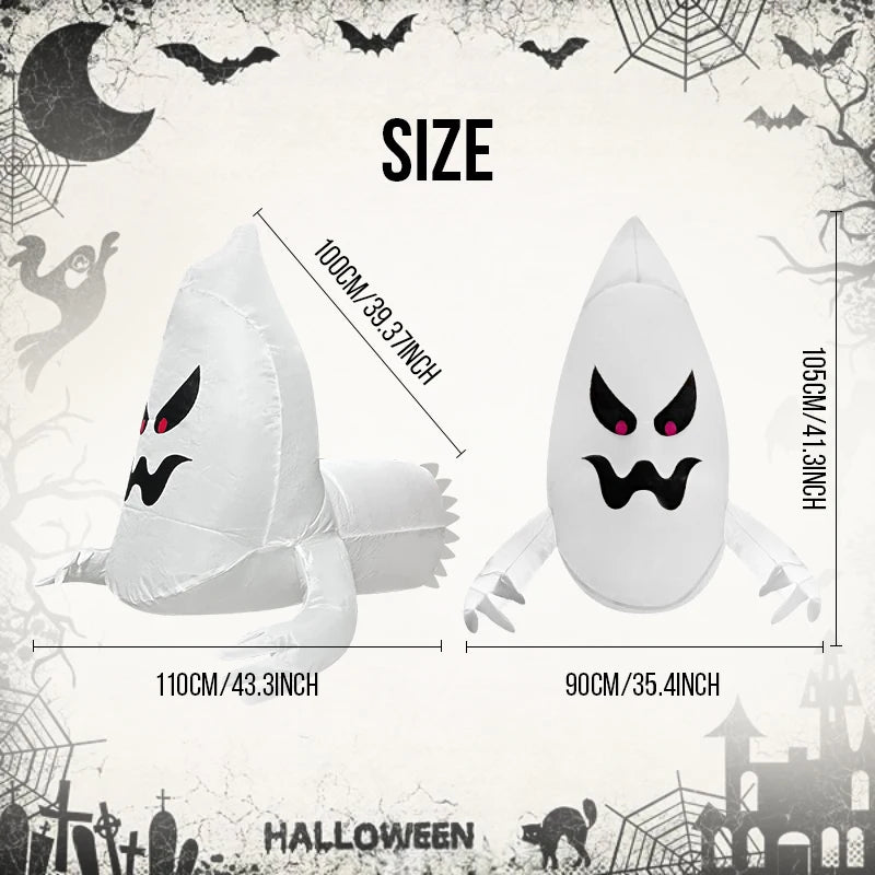LED Crashing Ghost Window Inflatable Halloween Decoration