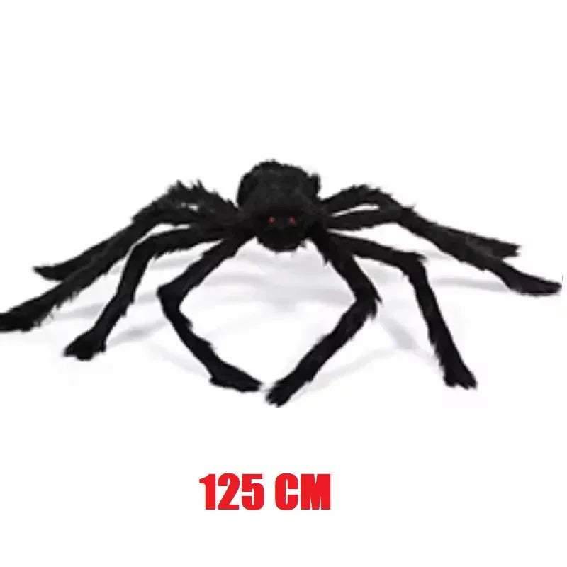 Giant Plush Halloween Spider Decoration – 30–200cm