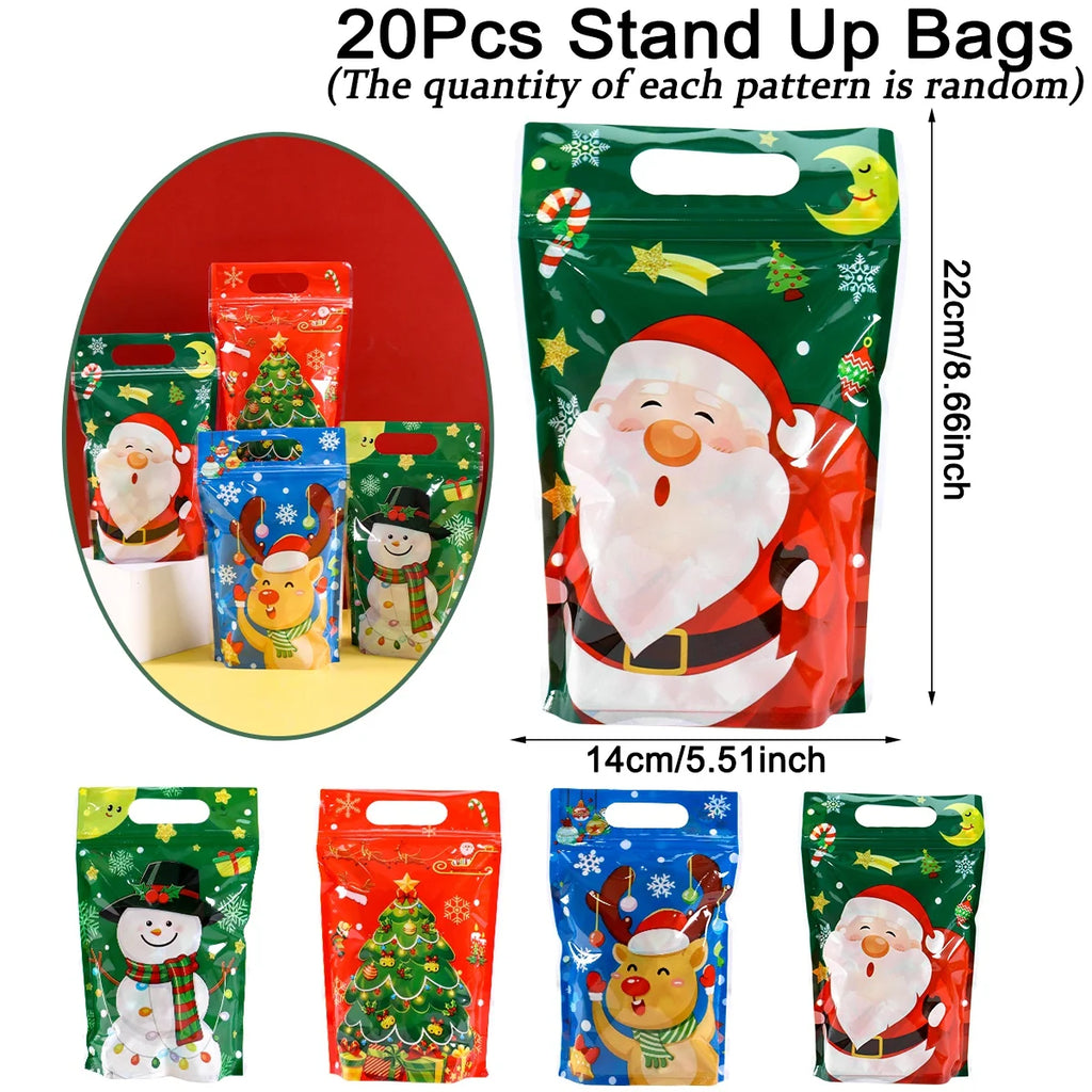 Resealable Christmas Gift Bags – 10 or 20 Pack
