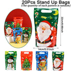 Resealable Christmas Gift Bags – 10 or 20 Pack
