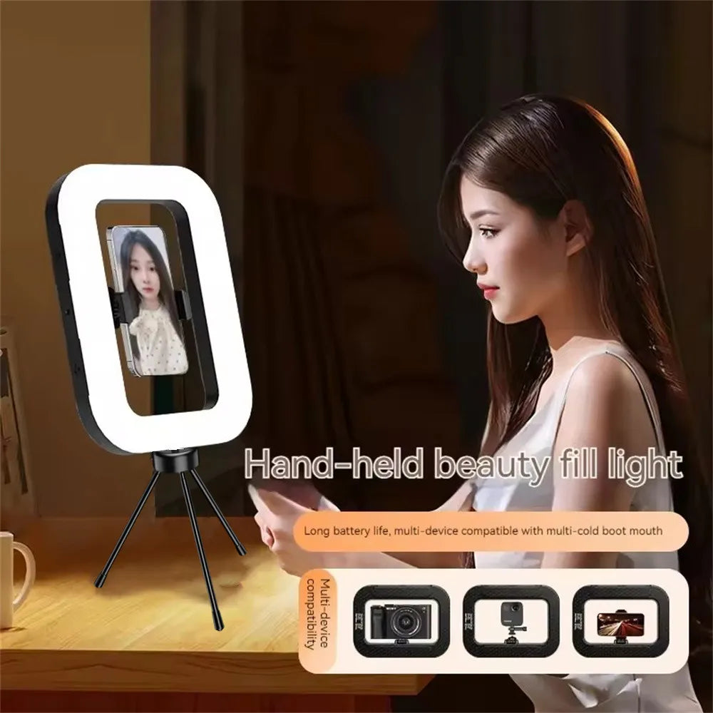 Roreta New Handheld Ring LED Rechargeable Portable Mobile Phone Live