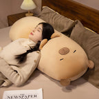 70-120cm Capybara Long Pillow Stuffed Soft Cartoon Animal Capybara Bolster Plushie Sleeping Leg Support Peluche Birthday Gift