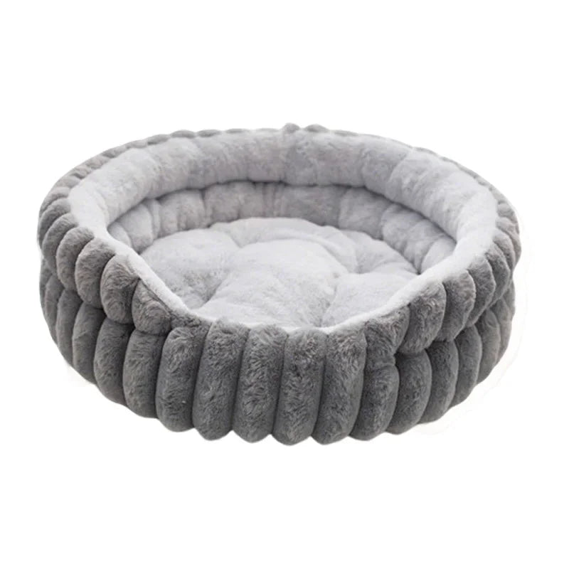 Home Plush Winter Cat Nest Dog Nest Warm Detachable and Washable Round Cat Nest Pet Bed Seasonal Universal Decoration
