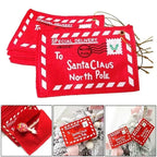 Santa Letter Felt Gift Envelopes – 10 Pack