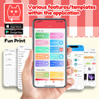 AI Voice Smart Thermal Printer! 58mm Mini Portable Bluetooth Photo Sticker Picture Print Device Fun Print with White Color Paper
