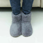 USB Electric Heating Shoes Men Women Winter Warm Snow Boots Electric Slippers Comfortable Plush Shoes Foot Warmer House Shoes