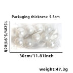 Wedding Backdrop Wall Decor - Faux Large Pearl - DIY Beaded Garland White Ball Pendant & Figurine